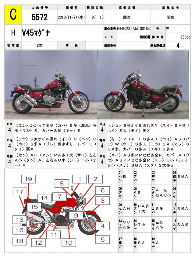Купить мотоцикл Honda V45 Magna 1989 фото 1